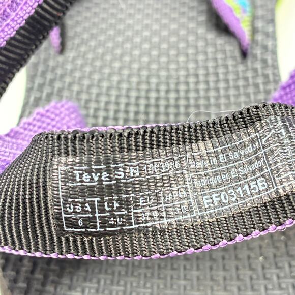 Teva Original Universal Purple Black Aztec Sports Sandal 1003986 Women’s Size 6 - Picture 7 of 8
